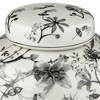 Dahlia Studios Prentiss 9" High Black and White Ceramic Ginger Jar with Lid - 3 of 4