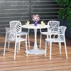 WestinTrends Playa 5-Piece Outdoor Indoor Metal Patio Dining Table Set With Stackable Patio Arm Chairs - 2 of 4