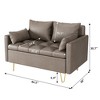 44.5 Inch Small Modern Loveseat Sofa Couch with Storage Under Seat Cushion - 2 of 4