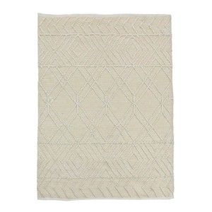 5x7 Geometric Hand Woven Indoor/Outdoor Rug Sand - National Tree Company - 1 of 3