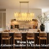 CityFurn Modern Rectangle  Alabaster Chandelier Kitchen Island Lights for Dining Room - 3 of 4