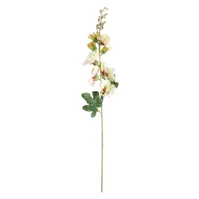 Plum & Post 36" Hollyhock Decorative Faux Artificial Floral Flowers Greenery Pick Stem