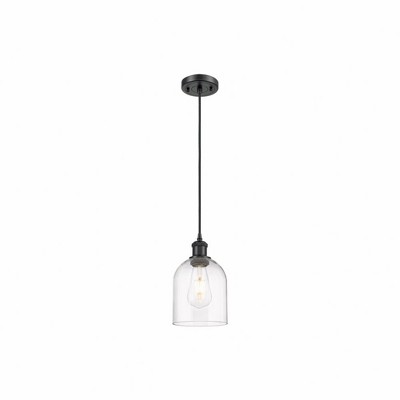 Bella - 1 Light Cord Hung Mini Pendant In Industrial Style-9.5 Inches Tall and 5.5 Inches Wide
