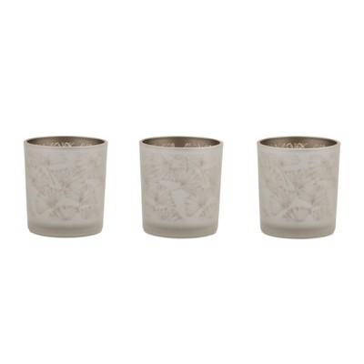 Silver & Gold Glass Votive Candle Holders
