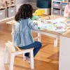 Guidecraft Arts and Crafts Center - White: Toddler Table & Craft Desk with Chairs, Storage, Paper Roller | Wooden Learning & Activity Table for Kids - 2 of 4
