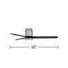 Casa Vieja 52" Windspun Modern Indoor Ceiling Fan 3 Blade LED Light Remote Control Brushed Nickel Finish Bedroom Living Room Hugger DC Motor - 4 of 4