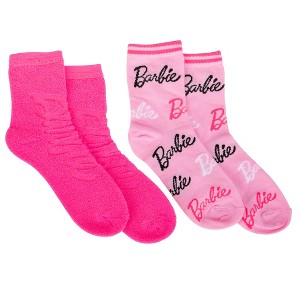 Womens Barbie Logos Crew Socks 2-Pack - 1 of 4