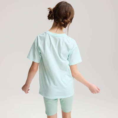 Детские Cat & Jack Girls' Oversized Short Sleeve Graphic Jersey T-Shirt - Cat & Jack™ Green M — фото 3