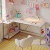 Bestier - L-Shaped Gaming Desk with LED Lights, Power Outlets, and Monitor Stand - 58" Wide - 2 of 4