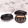 BergHOFF Neo 3Pc Cast Iron Cookware Set, Fry Pan 10", Square Grill Pan 11" & Slotted Steak Press - image 2 of 4