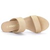 Allegra K Women's Back to College Faux Suede Dual Straps Block Heel Slide Sandals - 4 of 4