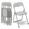 4 Pack Folding Chairs with Cushion and Metal Legs, Non-Slip Feet Pads for Outdoor & Indoor Event Portable - 2 of 4