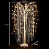 LuxenHome Lighted LED 3.9Ft White Willow Tree, Artificial Willow Tree with Metal Base - 4 of 4