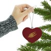 Elon University Primary Logo Heart Love Wood Christmas Tree Holiday Ornament - 3 of 3
