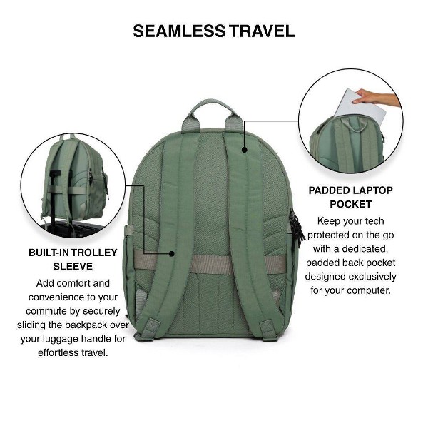 Mochila Altitude de 17" con compartimento para laptop y bolsillos 3