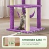 Modern Multicoloured 600 GSM Soft Plush Cat Tree Pet Tower with Fake Real Leaves,Natural Sisal Material and Cute Cat Shape Platform - 4 of 4