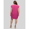 24seven Comfort Apparel Plus Size V Neck Cap Sleeve Knee Length Pocket Dress - 3 of 4