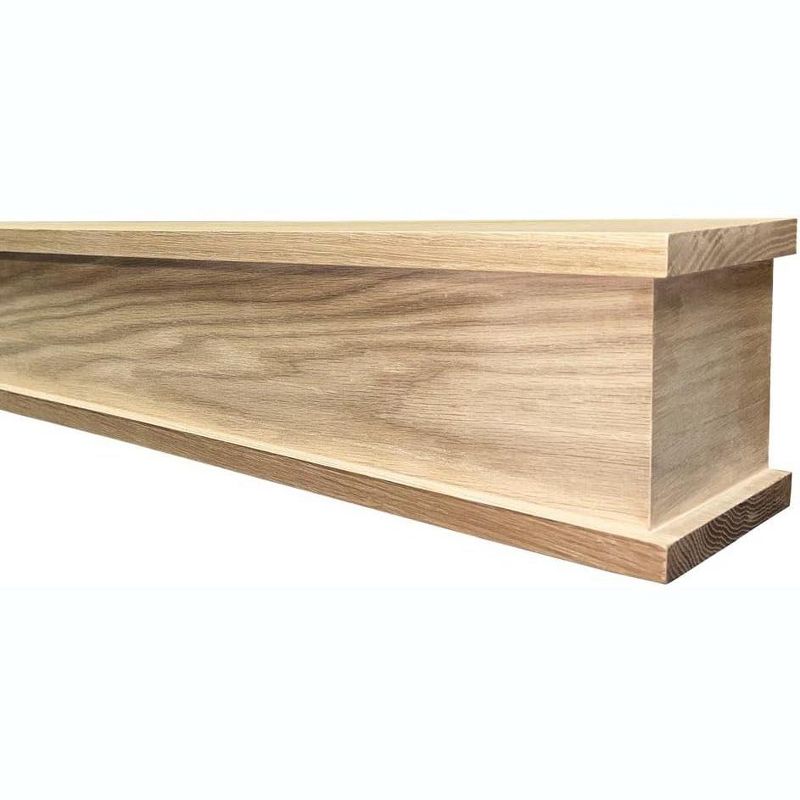 Mantels Direct Bisbee - Floating Fireplace Oak Hardwood Mantel Shelf Wooden Shelf - Made in the USA, 2 of 6