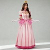 Joyfy Women's Pink Fairy Princess Costume Set with Crown & Gloves | Elegant Ball Gown with Jewel Accents for Halloween, Cosplay, Theme Party - 2 of 4