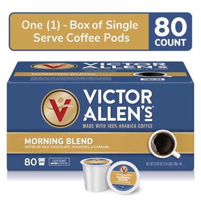 Victor Allen's Coffee Morning Blend Single Serve Coffee Pods, 80 Ct ...