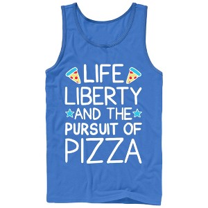 Men's Lost Gods Life Liberty Pursuit of Pizza Tank Top - 1 of 3
