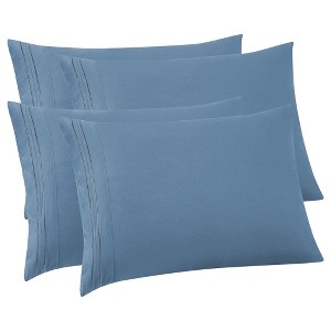 4 Pack, Luxury Embroidered Ultra Soft Microfiber Pillowcases by Sweet Home Collection® - 1 of 3