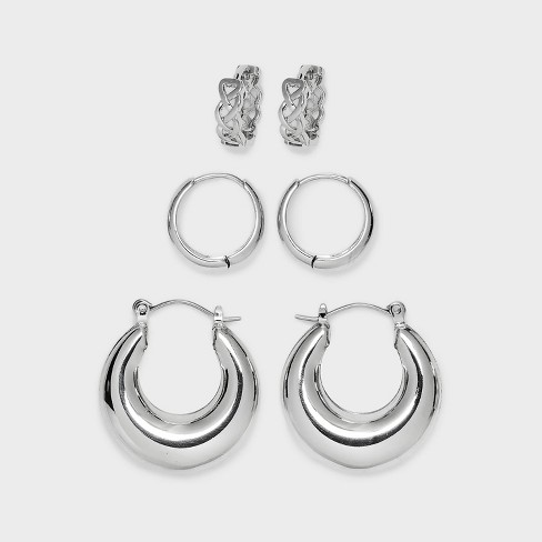 Silver hoop earrings - part 2
