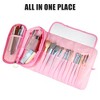 Unique Bargains Travel Makeup Bag Makeup Brush Holder Portable Makeup Organizer Bag Cosmetics Storage Bag Waterproof 1 Pcs - 3 of 4