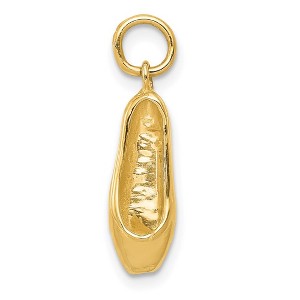 Black Bow Jewelry 14k Yellow Gold 3D Ballet Slipper Charm - 1 of 4