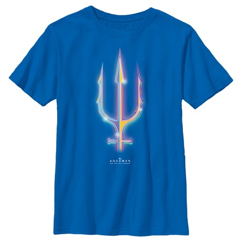 Boy's Aquaman And The Lost Kingdom Shiny Trident T-shirt : Target