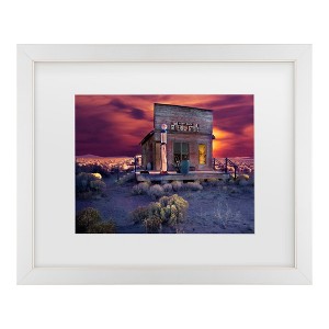 Trademark Fine Art - Hans Repelnig Late Night Shopping Matted Framed Art - 1 of 4