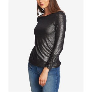 1.STATE Womens Ruched-Cuff Basic T-Shirt - 1 of 1