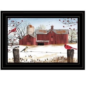 PAGED Modern Framed Wall Art for Living Room, Boho Wall Decor– "Winter Friends" by Billy Jacobs, Hang Framed Print, Bathroom Wall Decor - 1 of 4
