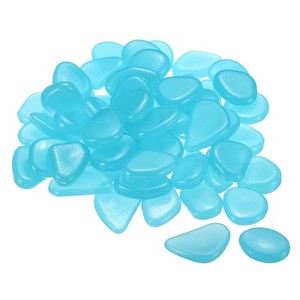 Unique Bargains Fish Tank Decoration Glow Rocks Pebbles 20-30mm 150 Pcs - 1 of 4
