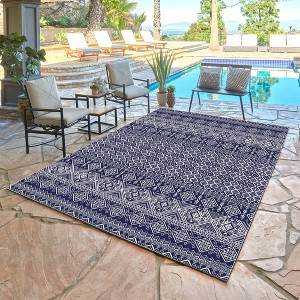 Tropea Darcy Moroccan Bohemian Geometric Flatweave Easy-Care Indoor/ Outdoor Area Rug - 1 of 4