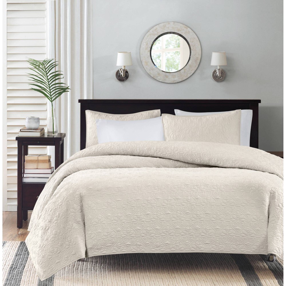 UPC 675716320508 product image for Madison Park 3pc Full/Queen Vancouver Reversible Coverlet Set Ivory | upcitemdb.com