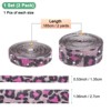 Unique Bargains Rhinestone Pink Leopard Flexible Durable Ribbon 0.5/1.1 Inch x 2 Yards 2 Rolls - image 3 of 4