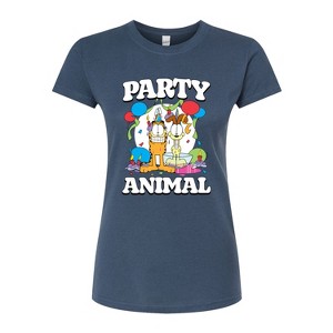 Women's - Garfield - Party Animal Fitted Graphic T-Shirt - 1 of 3