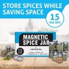 Impresa [15 Pack] Large 4oz Magnetic Spice Jars - Glass - Fridge Mounted Spice Jars - 4 of 4