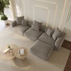 Sectional Couches for Living Room,142inch L Shaped Cloud Couch Corduroy Modular Sectional Sofa,4 Seater Sofa - 2 of 4