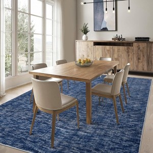 Acekool Washable Rug, Modern Abstract Non Slip Low Pile Soft Indoor Carpet for Living Room Bedroom Playroom, Stain Resistant - 1 of 4