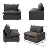 WJSHome 85'' Loveseat Power Recliner Sofa with Footrest, Oversized Cloud Modular Sectional Reclining Couches for Living Room - 4 of 4