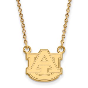 Black Bow Jewelry 14k Yellow Gold Plated Sterling Silver Auburn Tigers NCAA Necklace 18 Inch - 1 of 4