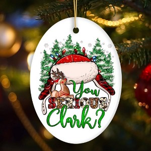 Festive and Fun Plaid You Serious Clark Christmas Ornament, Grisworld Vacation| OrnamentallyYou - 1 of 4