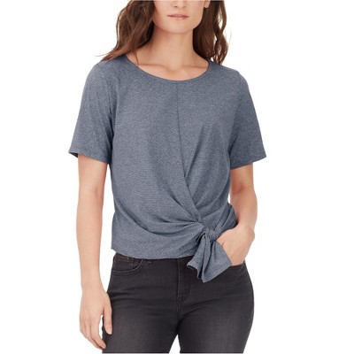 William Rast Womens Aubreigh Tie Basic T-Shirt