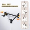 WOWOW Wall Mount Folding Pot Filler Faucet with Double Handle - 3 of 4