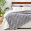Cozy Bliss Faux Fur Throw Blanket – Plush Bubble-Shaped Plush Throw for Couch, Sofa, and Bedroom - 2 of 4