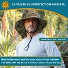 Tirrinia Unisex Wide Brim Bucket Hat with Neck Flap and Chin Cord, Outdoor Camping Hiking Fising Sun Hat, Camouflage - 2 of 4