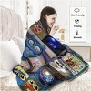 Wikineon Moon Owl Flannel Fleece Blanket Cozy Fuzzy Warm Flannel Blanket Cute Night Owl Blanket Soft Plush Throw Blanket For Owl Lovers 75cmx100cm - 3 of 4