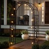 Evergreen Plow & Hearth Tree of Life Garden Arbor 7 Feet | Slim Metal Arch with Iron Trellis for Climbing Plants | Wedding Arbor | Outdoor Patio - 3 of 4